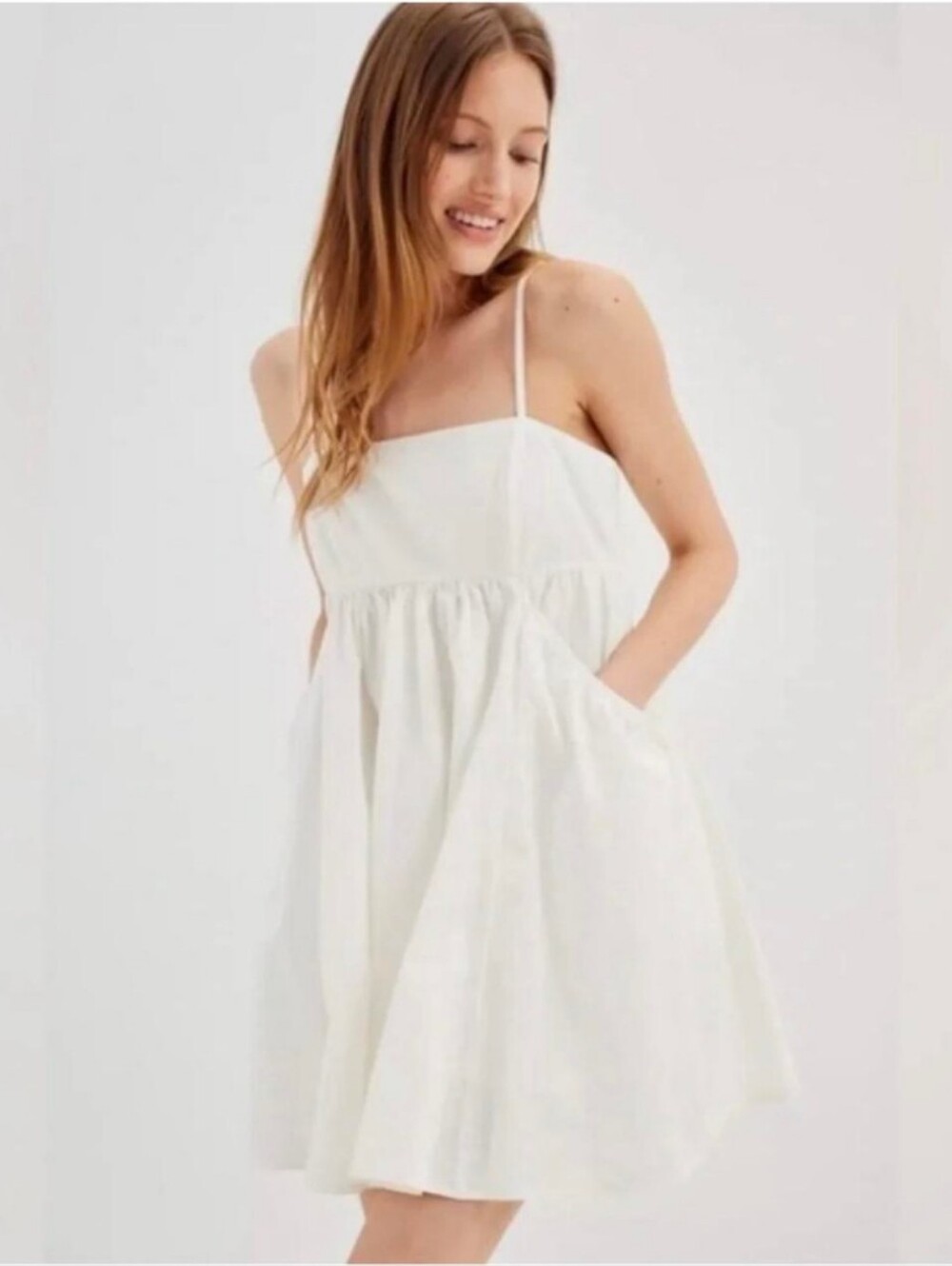 urban outfitters white babydoll dress